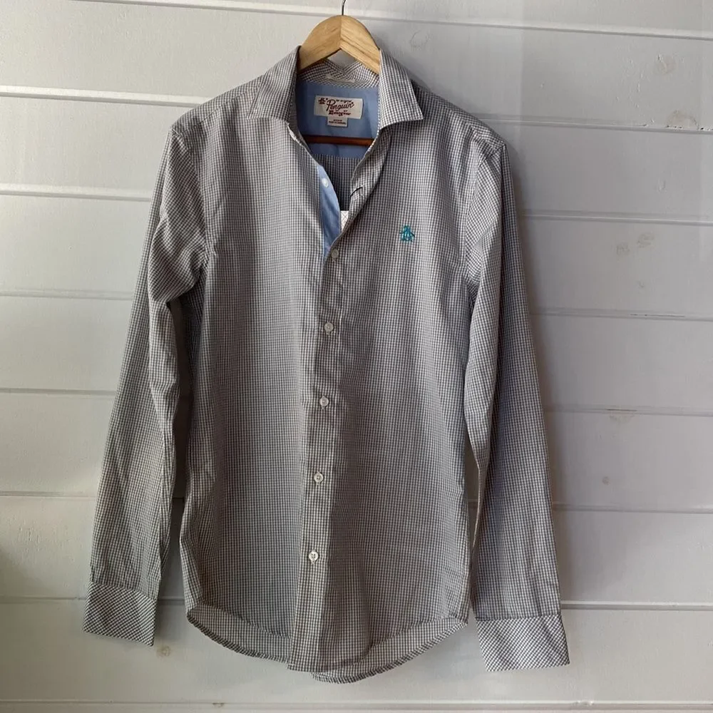 NWT Original Penguin Gingham Button Down shirt  - Picture 2 of 12
